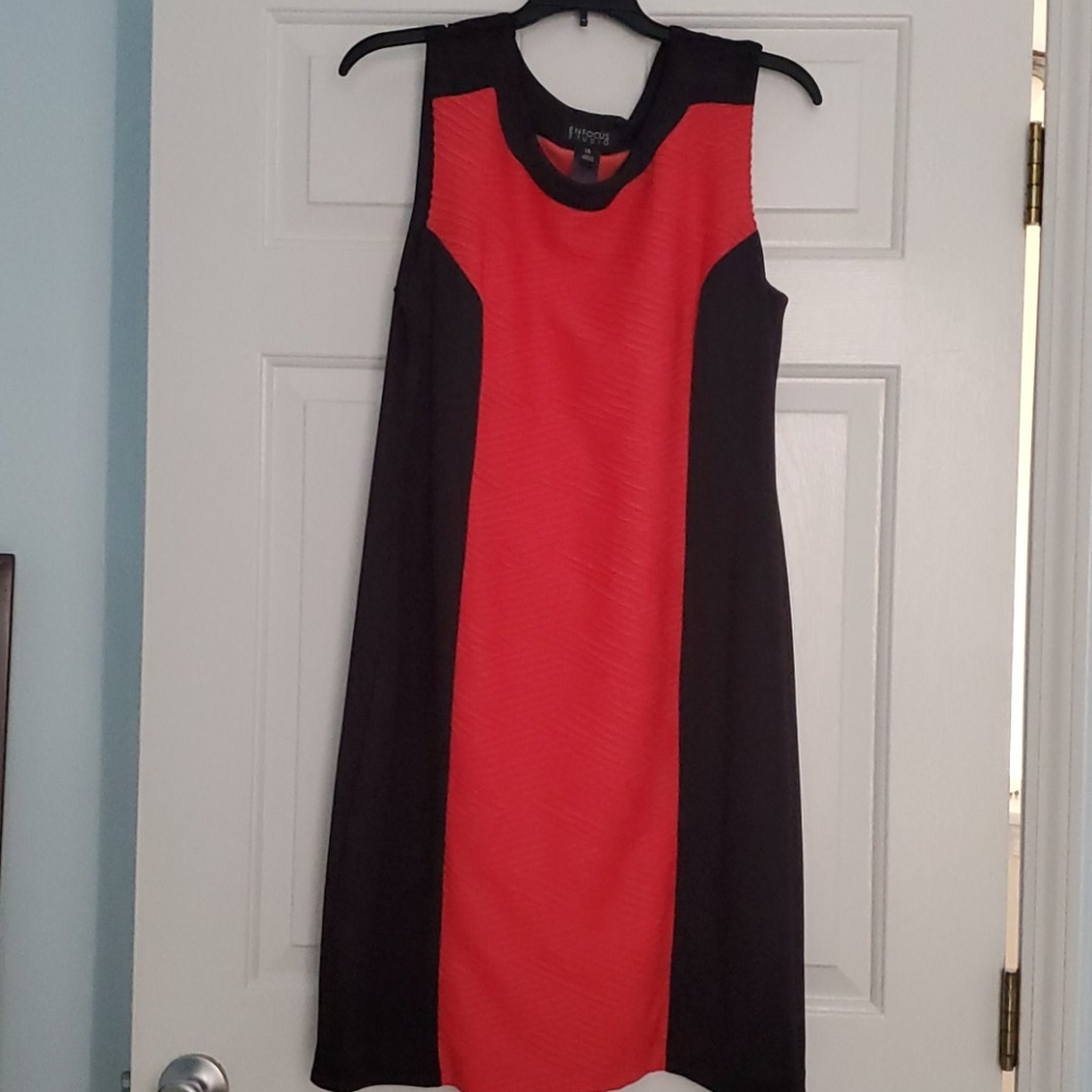 Red and black dress
